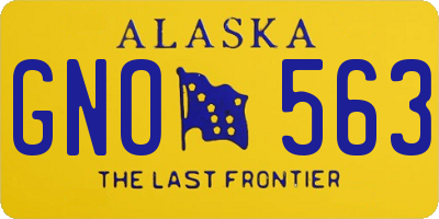 AK license plate GNO563