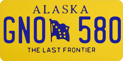 AK license plate GNO580