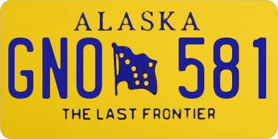 AK license plate GNO581