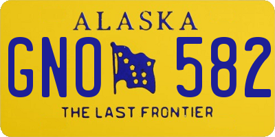 AK license plate GNO582