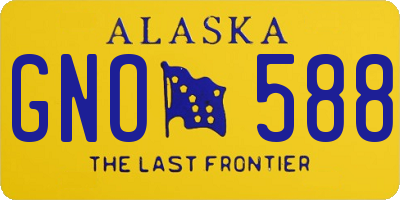 AK license plate GNO588