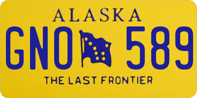 AK license plate GNO589