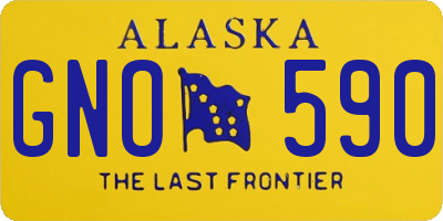 AK license plate GNO590