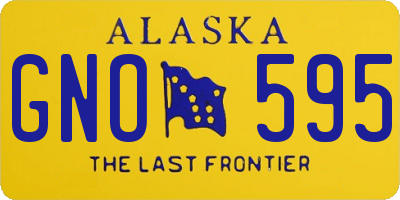 AK license plate GNO595