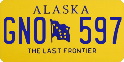 AK license plate GNO597