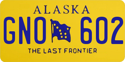 AK license plate GNO602