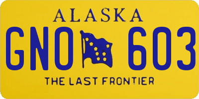 AK license plate GNO603