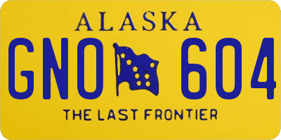 AK license plate GNO604