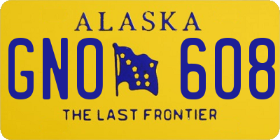 AK license plate GNO608