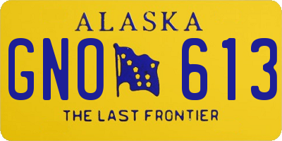 AK license plate GNO613