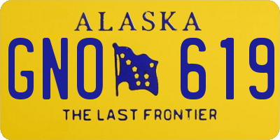 AK license plate GNO619