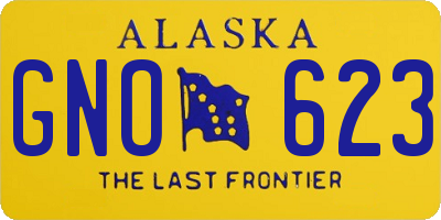AK license plate GNO623