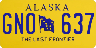 AK license plate GNO637
