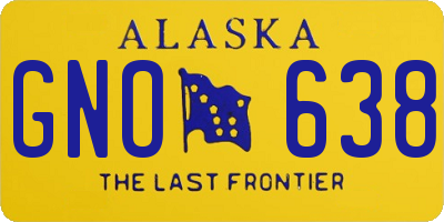 AK license plate GNO638