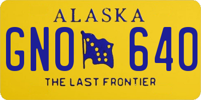 AK license plate GNO640