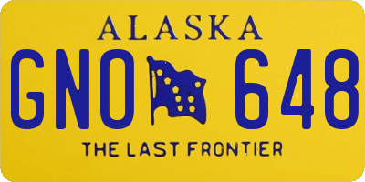 AK license plate GNO648