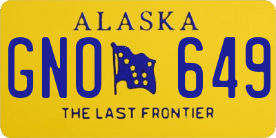 AK license plate GNO649