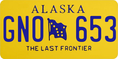 AK license plate GNO653