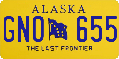 AK license plate GNO655