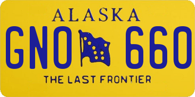 AK license plate GNO660