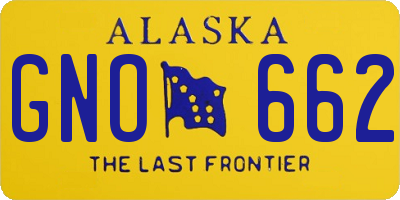 AK license plate GNO662