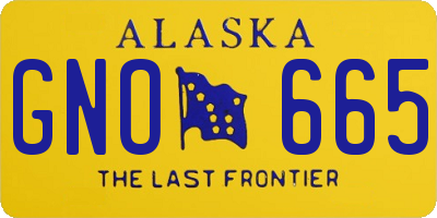 AK license plate GNO665