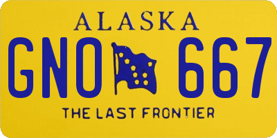 AK license plate GNO667