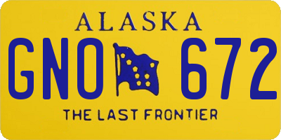 AK license plate GNO672