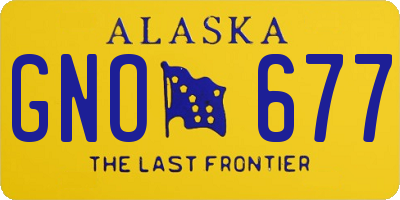 AK license plate GNO677