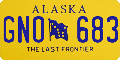 AK license plate GNO683