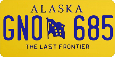 AK license plate GNO685