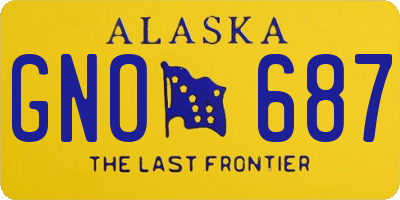 AK license plate GNO687