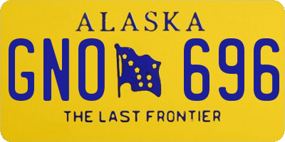 AK license plate GNO696