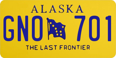 AK license plate GNO701