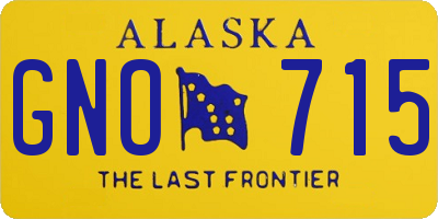 AK license plate GNO715