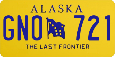 AK license plate GNO721