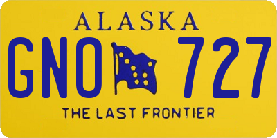 AK license plate GNO727