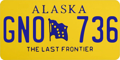 AK license plate GNO736
