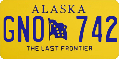 AK license plate GNO742