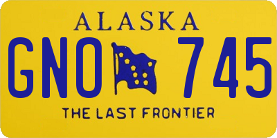 AK license plate GNO745