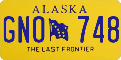 AK license plate GNO748