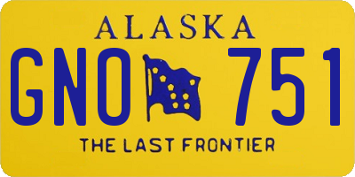 AK license plate GNO751