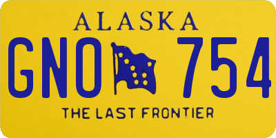 AK license plate GNO754