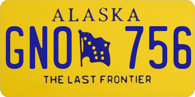 AK license plate GNO756