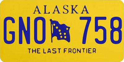 AK license plate GNO758