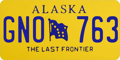 AK license plate GNO763