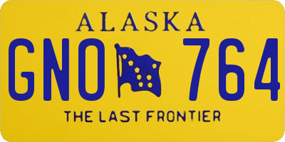 AK license plate GNO764