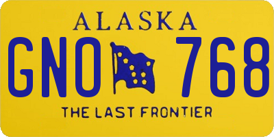 AK license plate GNO768