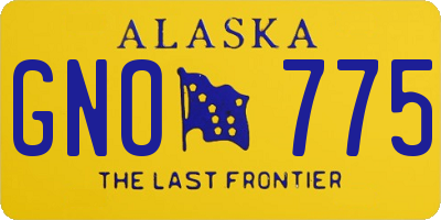 AK license plate GNO775