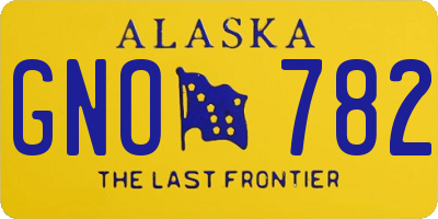 AK license plate GNO782